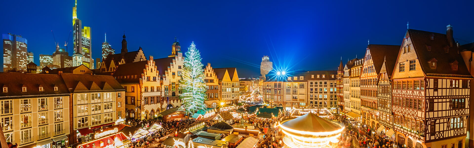 Weihnachtsmarkt am Römer in Frankfurt.