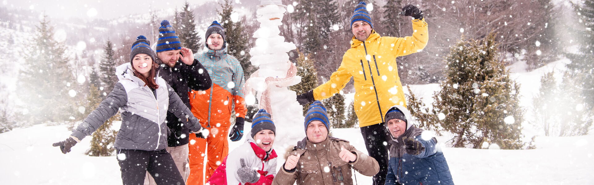 Motivierte Teilnehmende vor der Winter Challenge mit bo events.